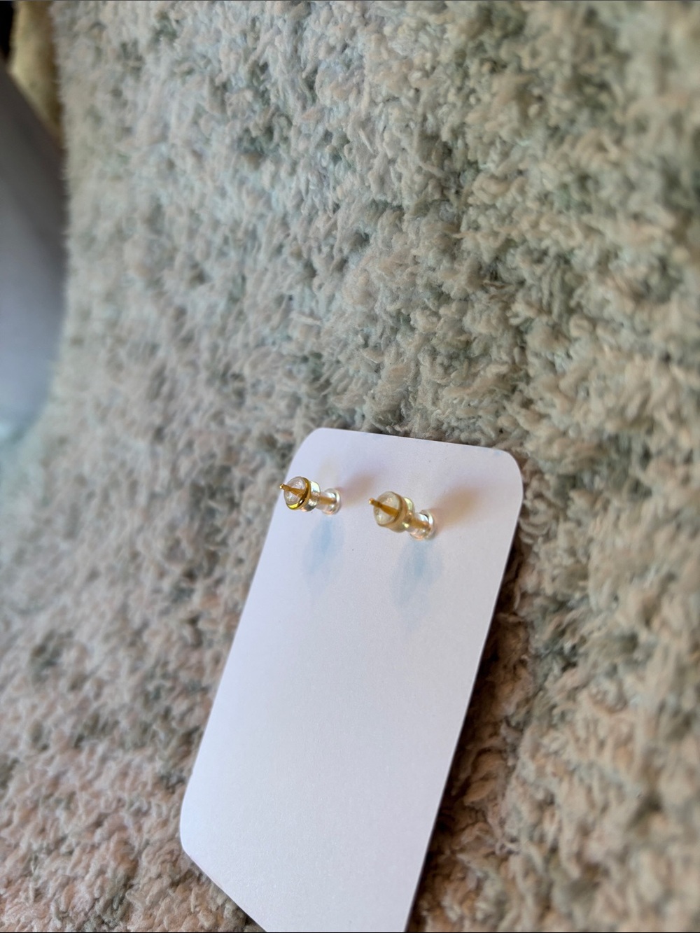 Artistic Creations Gold Ginkgo Leaf Drop Earrings w/ Green Teardrop NWT 1.75” - Picture 7 of 11